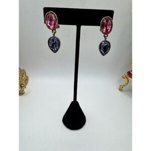 Heidi Daus Signature Style Crystal Drop Earrings Pierced With Omega Back